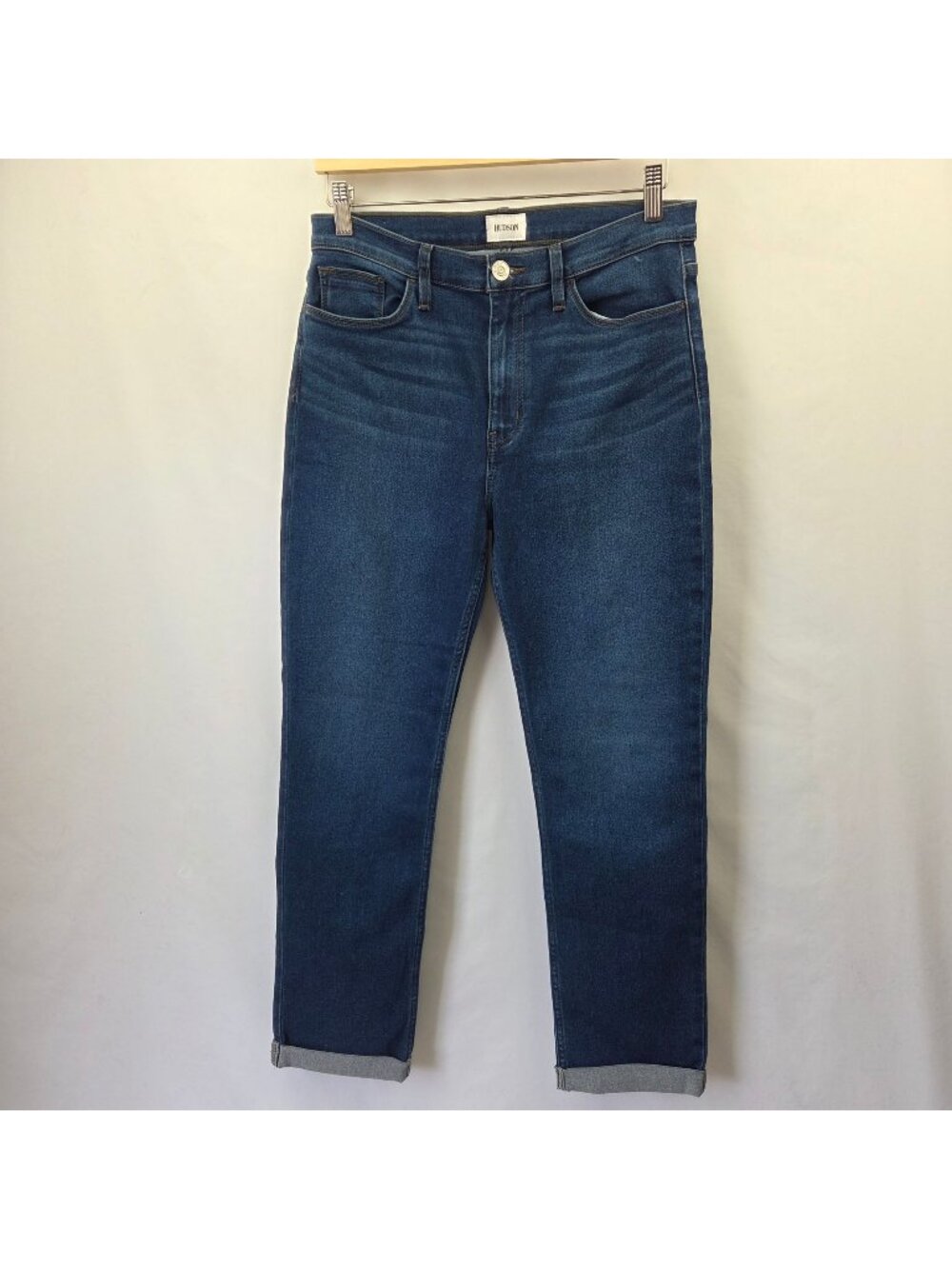 Hudson Blair High-Rise Straight Crop Jeans Dark Wash Size 29
